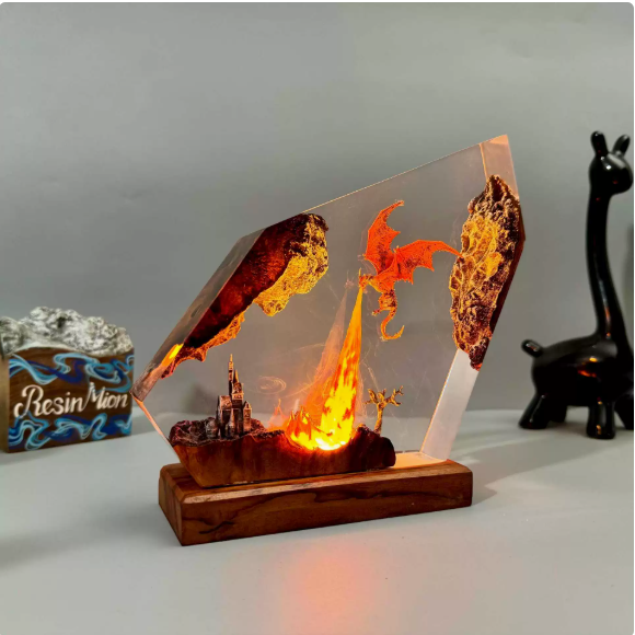 Dragon Resin lamp