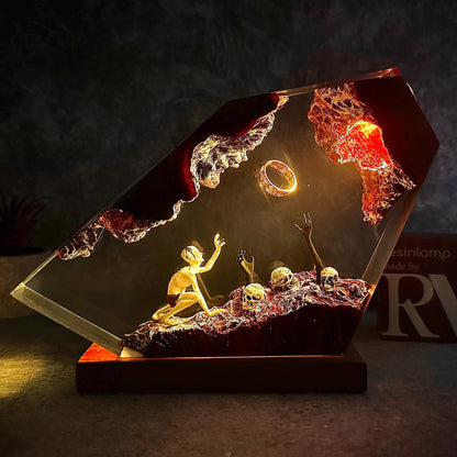 Gollum Power Ring Epoxy Resin Lamp