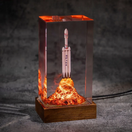 Rocket Resin Lamp