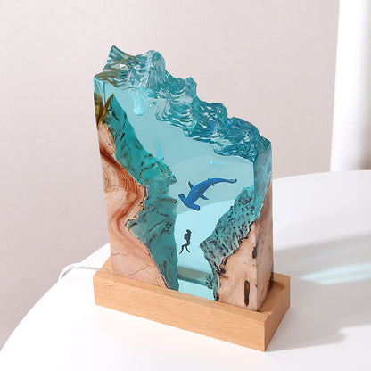 Shark resin lamp
