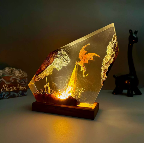 Dragon Resin lamp