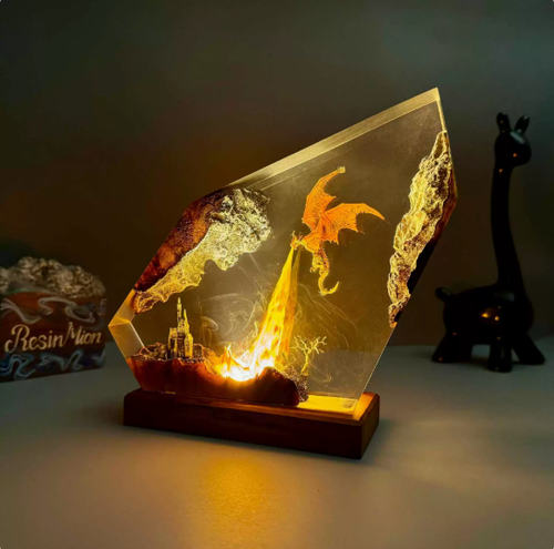 Dragon Resin lamp