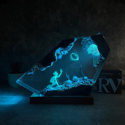 Gollum Power Ring Epoxy Resin Lamp
