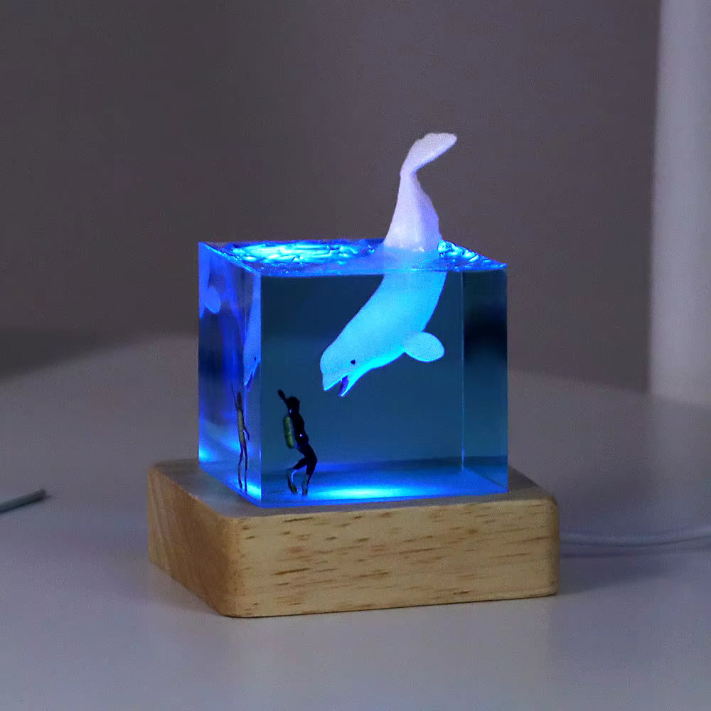 Beluga whale lamp